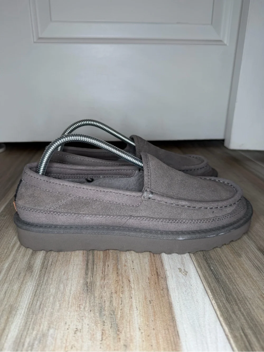 UGG Dex Gray Indoor Outdoor Suede Slip On Slippers #1103901 Mens Sz 8